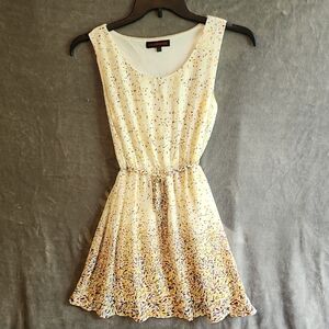 Cream and Multicolor Dress Size S/M